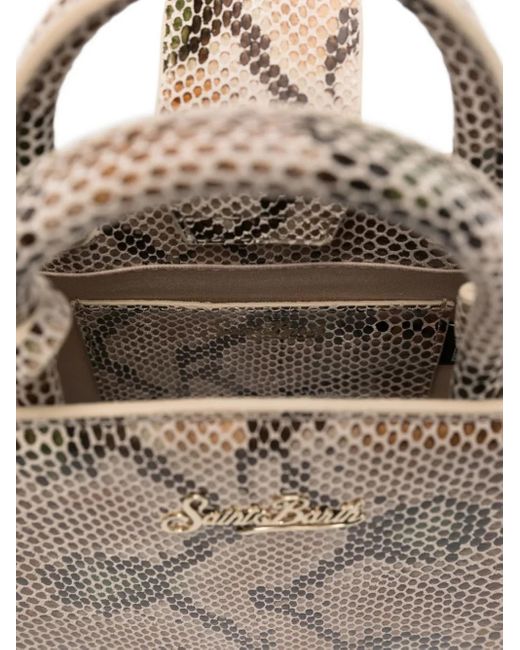 Mc2 Saint Barth Natural Snakeskin Tote Bag