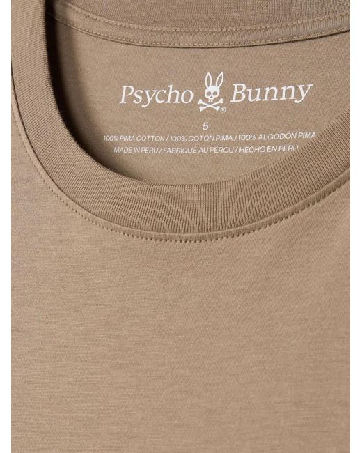 Psycho Bunny Natural Crew-Neck "Antique Taupe" T-Shirt for men