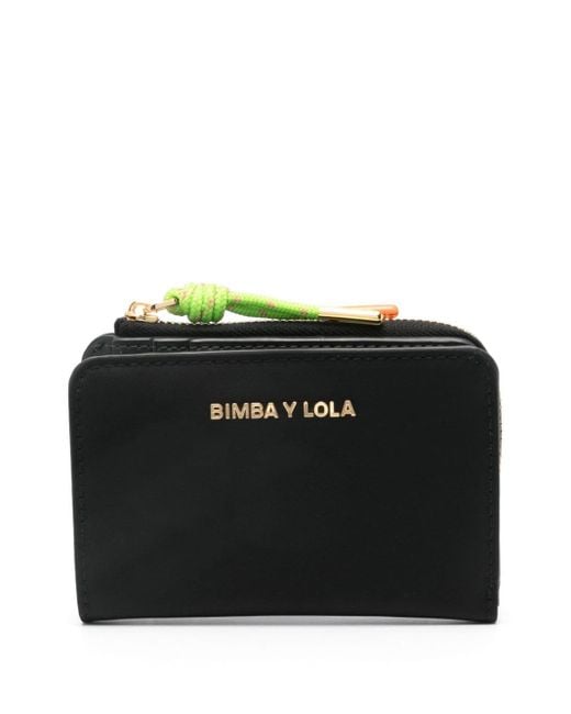 Bimba Y Lola Black Logo-lettering Bi-fold Wallet
