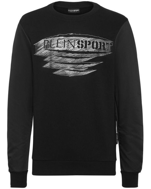 Philipp Plein Black Logo-print Sweatshirt for men
