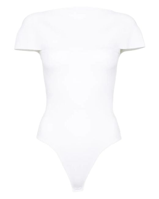 Khaite White Basile Bodysuit