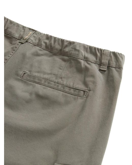 Woolrich Gray Cargo Cotton Twill Shorts for men