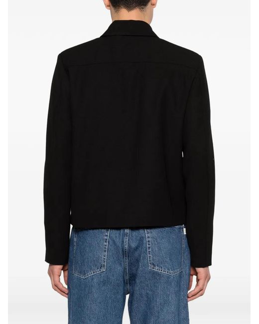 Won Hundred Black Zip-Up Shirt Jacket for men