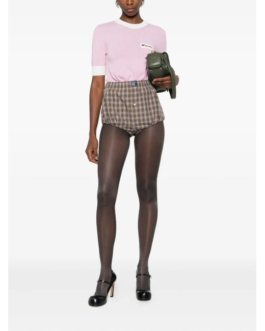 Marni Pink Embroidered Crew-Neck Jumper