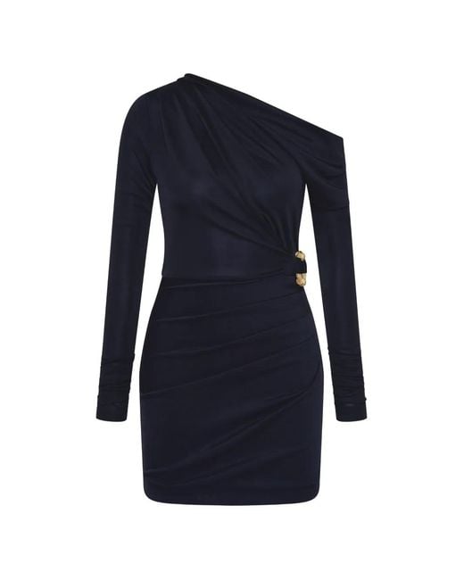 Rebecca Vallance Blue One-Shoulder Mini Dress