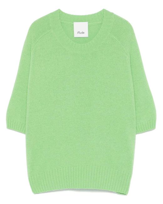 Allude カシミア トップ Green