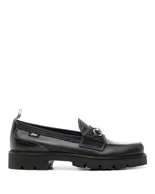 G.H.BASS Black X Nicholas Daley Leather Loafers for men