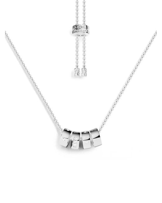 Apm Monaco White Love Crystal-Embellished Necklace