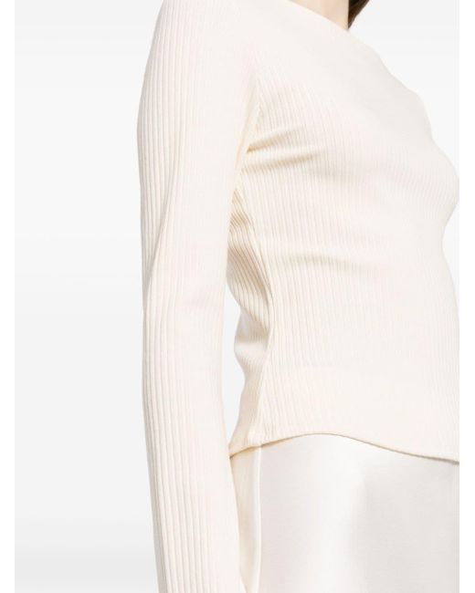 Reformation White Miller Ribbed Top