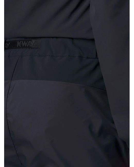 K-Way Blue Logo-Patch Shorts for men