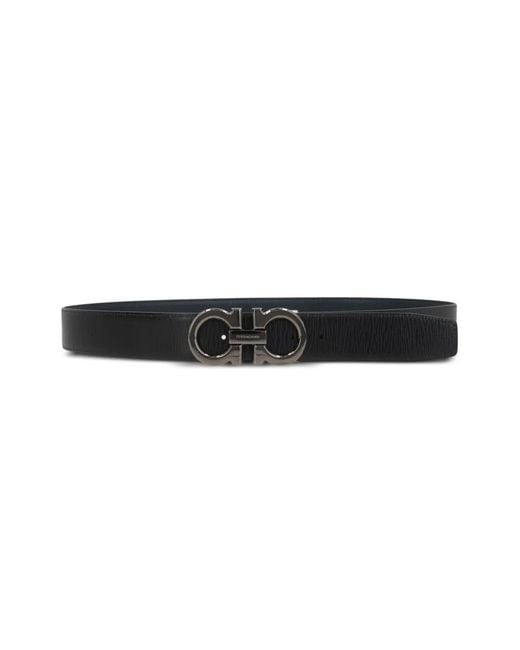 Cinturón granulado Ferragamo de hombre de color Black