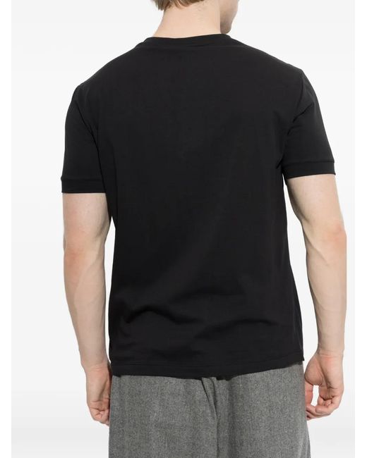 Giorgio Armani Black Cotton T-Shirt for men