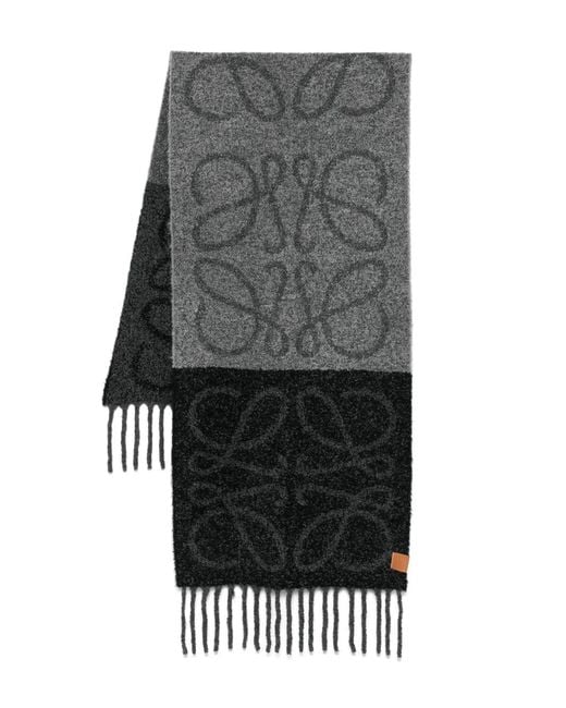 Loewe Gray Anagram Scarf