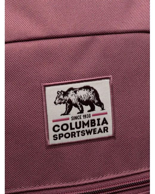 Columbia Purple Logo-Patch Zip-Fastening Backpack