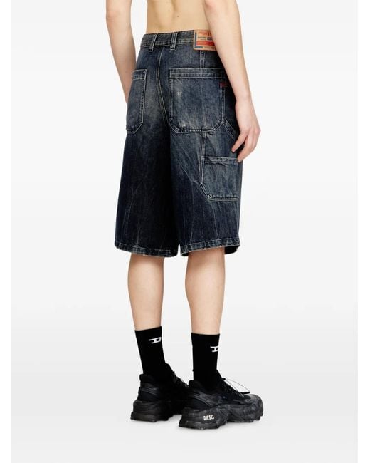 DIESEL Blue D-Livery-W-Shorts Denim Shorts for men