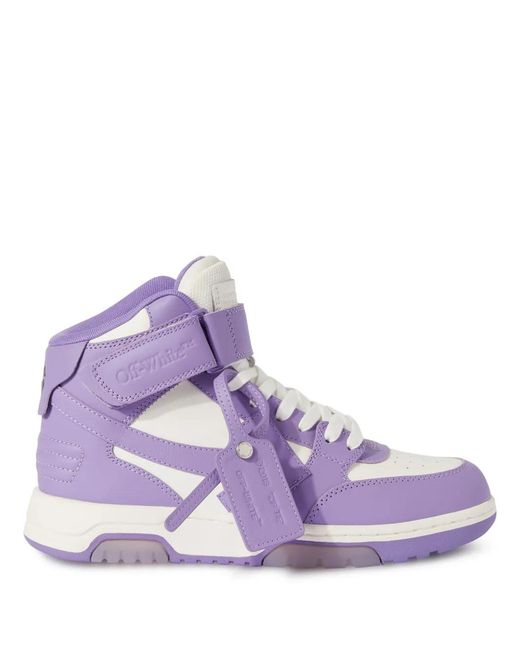 Off-White c/o Virgil Abloh Purple Out Of Office Mid-Top Sneakers