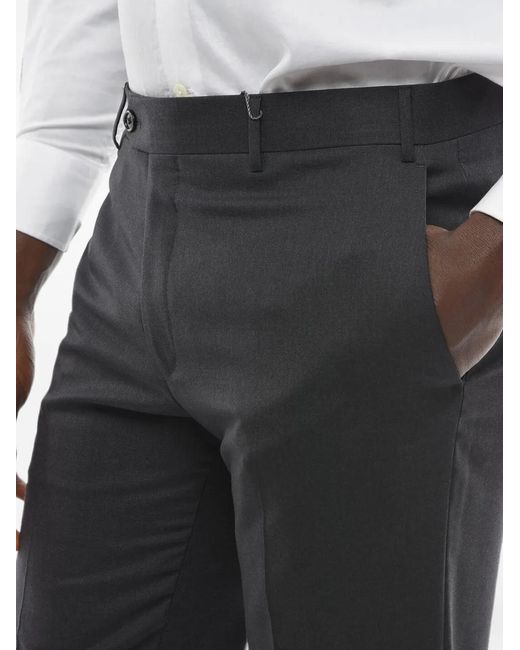Corneliani Black Mantua Virgin Wool Trousers for men