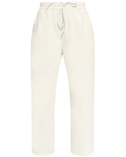 Y-3 Natural Logo-Print Track Pants