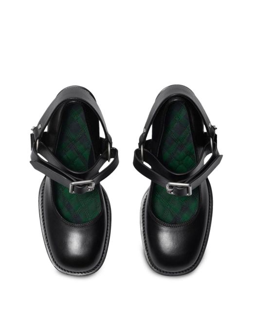 Zapatos Stirrup con tacón de 85 mm Burberry de color Black