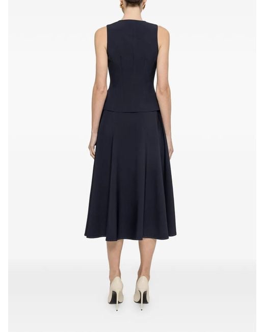 Nissa Blue Single-Breasted Tailored Vest
