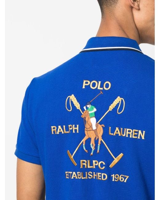 Polo con ricamo da Uomo di Polo Ralph Lauren in Blu | Lyst