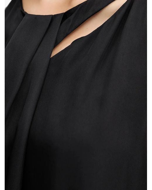 ARMANI EXCHANGE Black Cut-Out Sleeveless Blouse