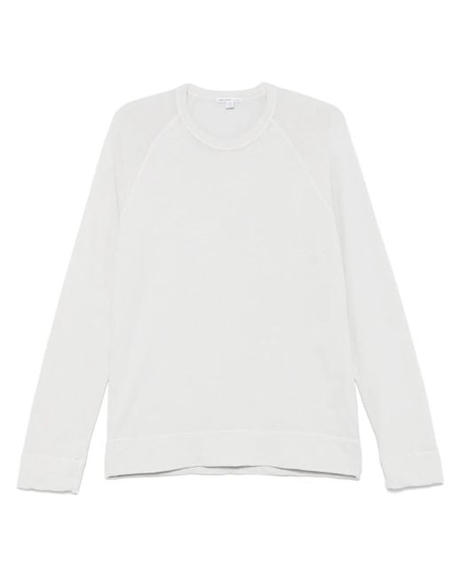 James Perse White Vintage French-Terry T-Shirt for men