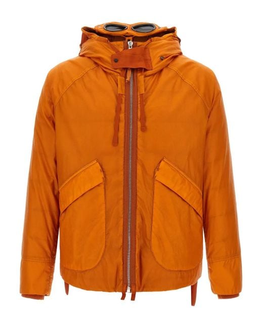 Plumífero con capucha C P Company de hombre de color Orange