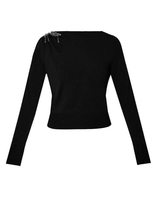 Erdem Black Cropped Sweater