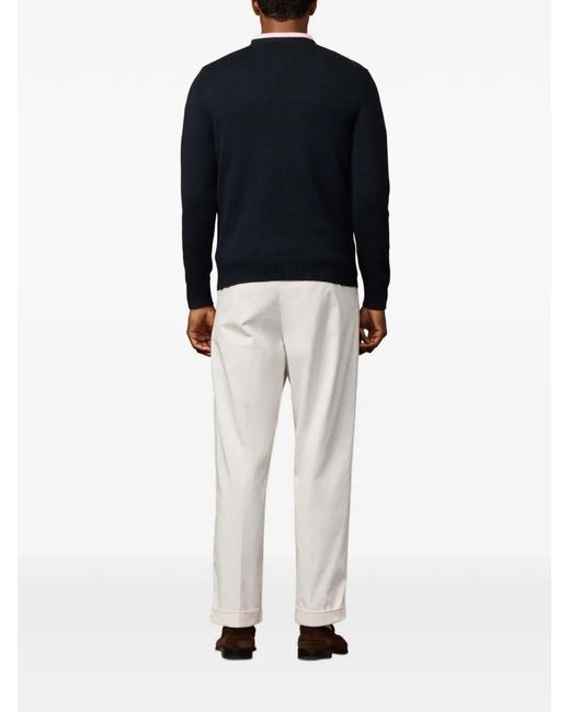 Hackett Blue Heritage-H Crew-Neck Sweater for men