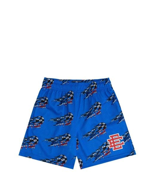 Eric Emanuel Blue Matty Boy Graphic-Print Shorts for men