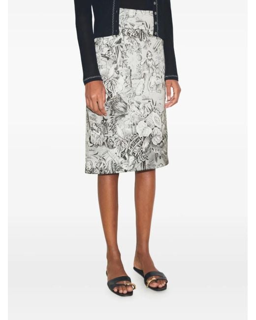 Tory Burch Gray Rock mit Print