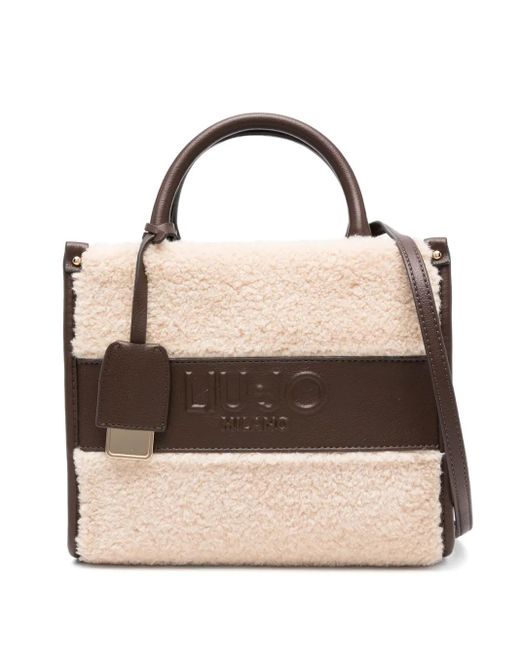 Liu Jo Natural Shearling Leather Tote Bag