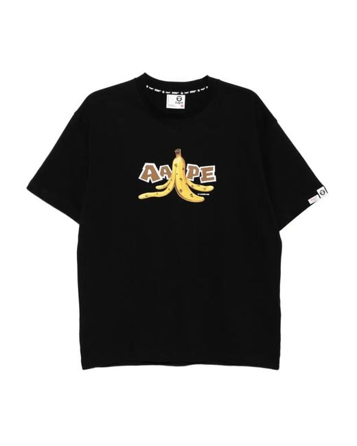 Aape By A Bathing Ape Black Printed T-Shirt for men