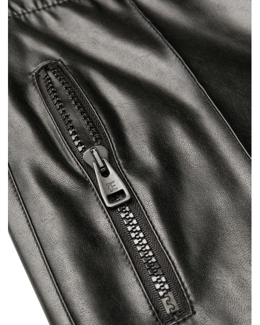 Ermanno Scervino Gray Coated High-Waist Skinny Trousers