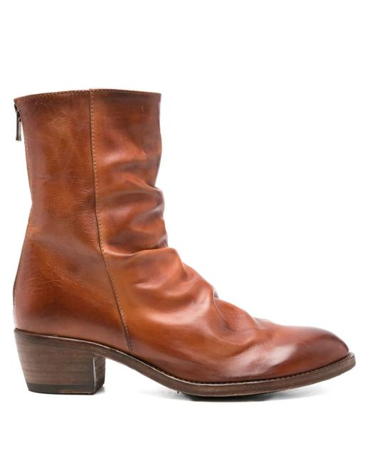 shotof Brown 45Mm Leather Zip-Fastening Boots