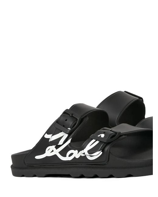 Karl Lagerfeld Black Kondo Tred Slippers