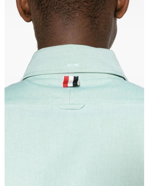 Thom Browne Blue Armband-Embellished Cotton Shirt for men