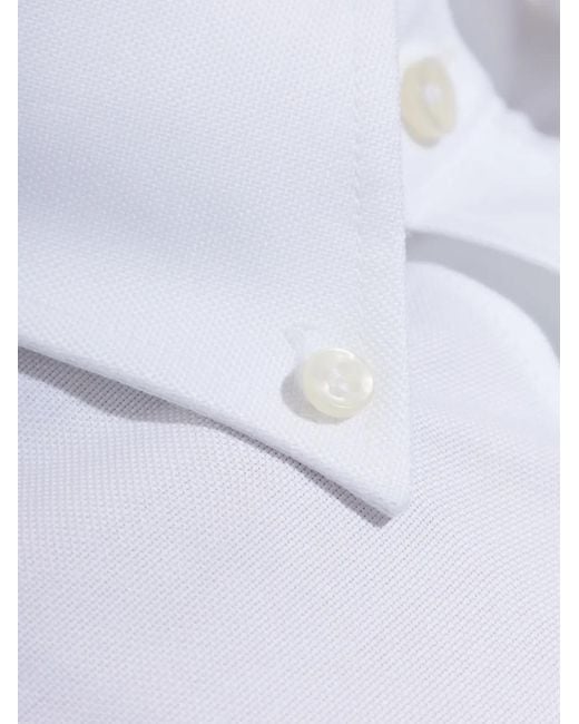 Paul & Shark White Soffio Button-Down Chest-Pocket Shirt for men
