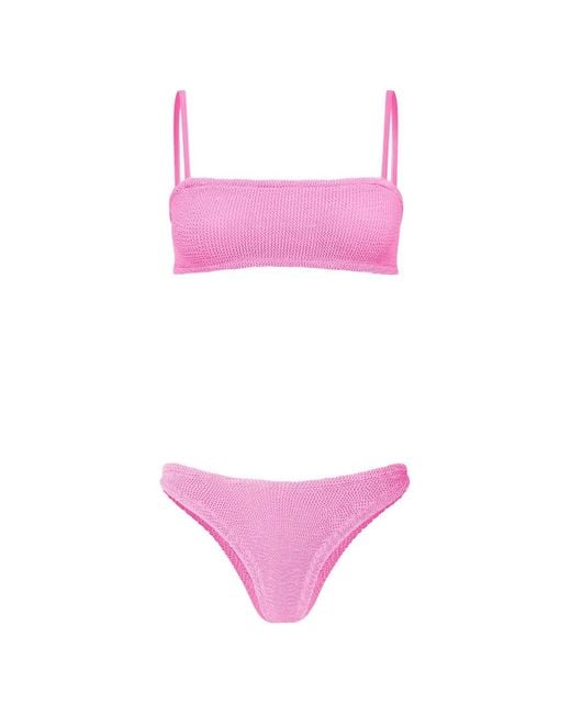 Hunza G Pink Gigi Spaghetti-Strap Bikini