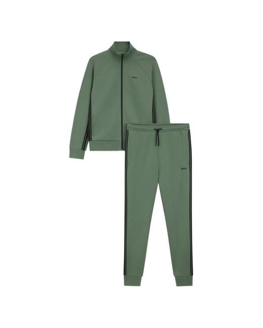 BOSS GREEN HUGO BOSS Green Zip Side Stripe Tracksuit for men