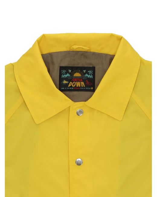 Fortela Yellow Coachjacket Press-Stud Jacket for men