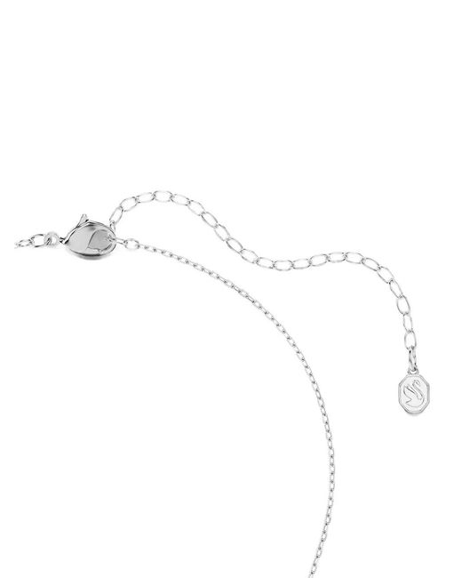Swarovski White Hyperbola Crystal-Embellished Interlocking-Ring Necklace