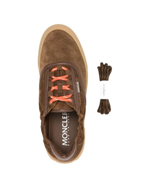 Moncler Brown Vera Leisure Low Top Sneakers for men