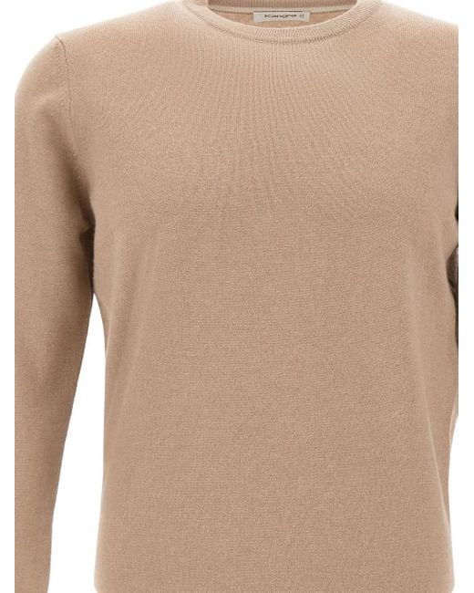 Kangra White Crew-Neck Ribbed Sweater for men