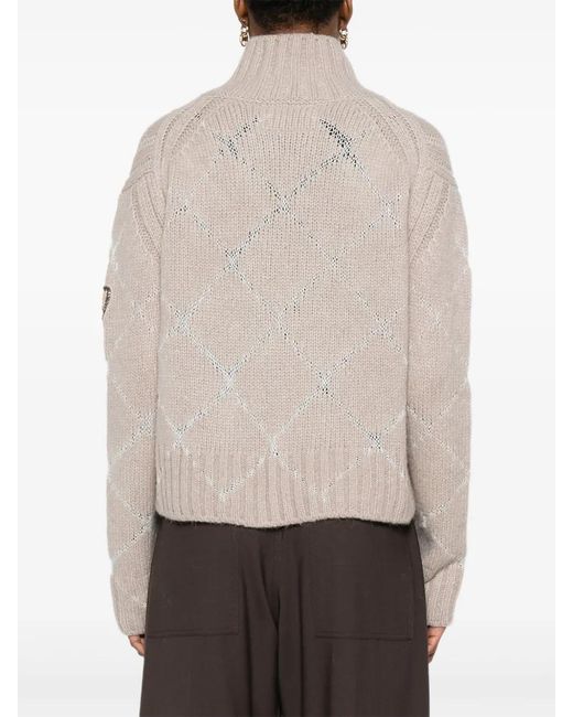 Ermanno Scervino Natural High-Neck Sweater