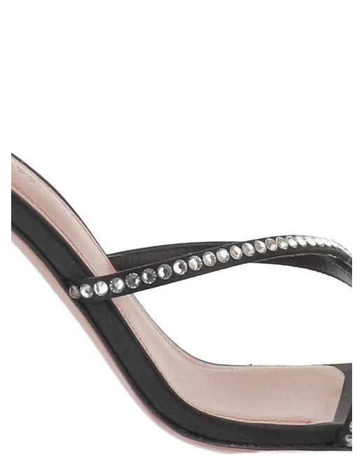 AMINA MUADDI White Sally Crystal-Embellished Heeled Sandals
