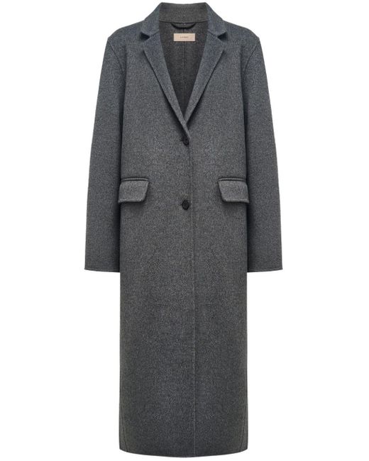 12 STOREEZ Gray Single-breasted Merino Wool Coat