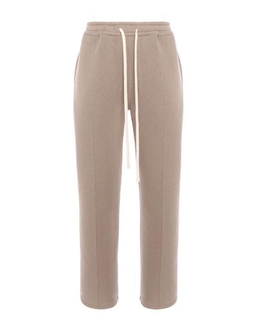 Hamza Natural Drawstring Panelled Sweatpants for men