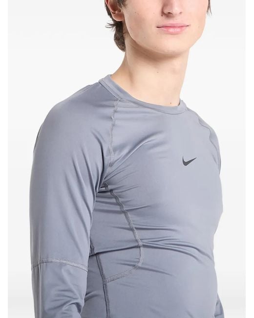 Nike Blue T-Shirt Technique À Manches Longues for men